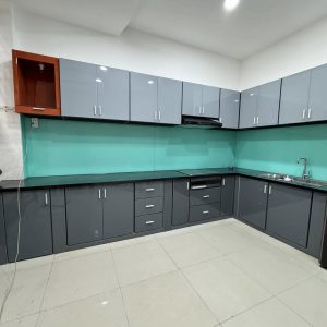 Tủ Bếp Nhôm Cánh Kính