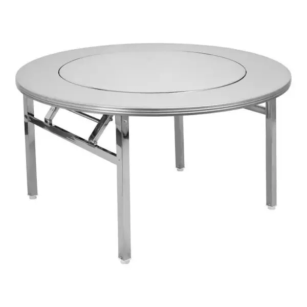 Bàn tròn inox 304 BT21 có mâm xoay - Ảnh 2